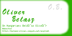 oliver belasz business card